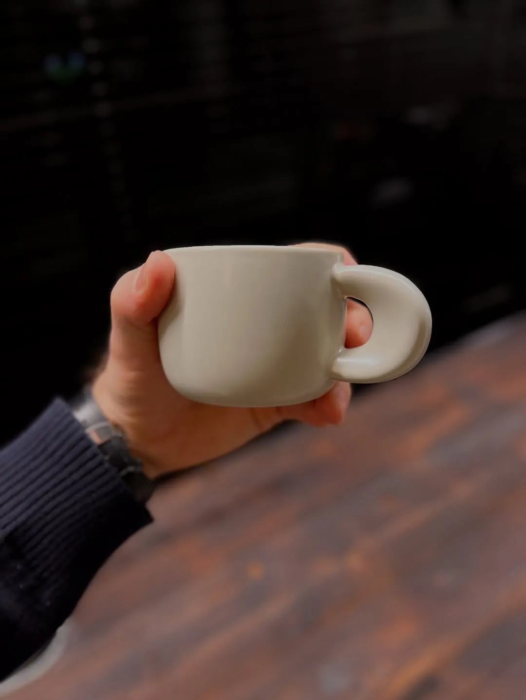 Mug and Natural Wood Plate