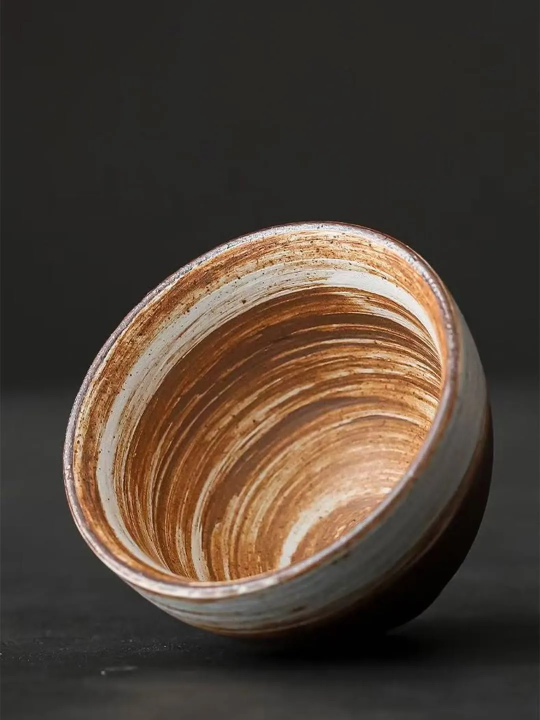 Brown Stone Cup/Saucer