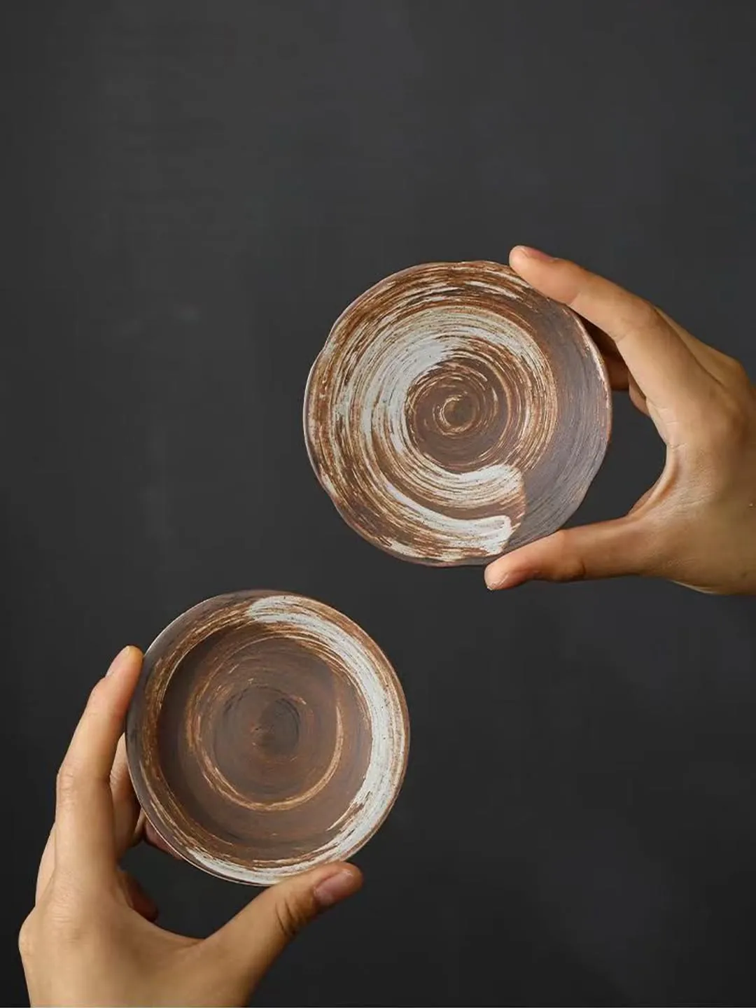 Brown Stone Cup/Saucer