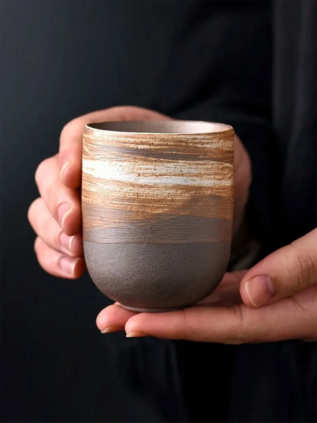 Aflak Mug - Earthy (Brown Stone) - Luxury Handmade