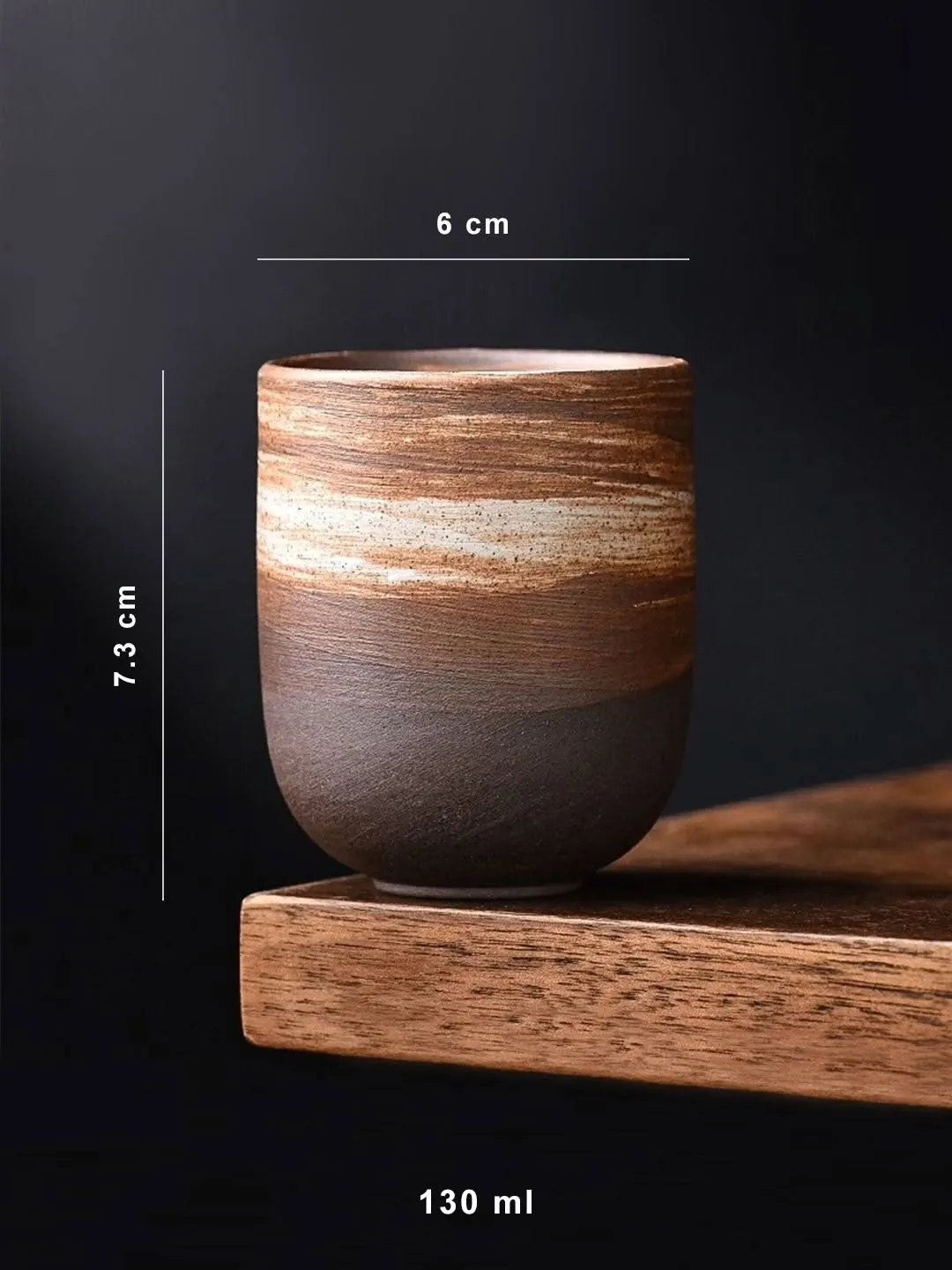Aflak Mug - Earthy (Brown Stone) - Luxury Handmade