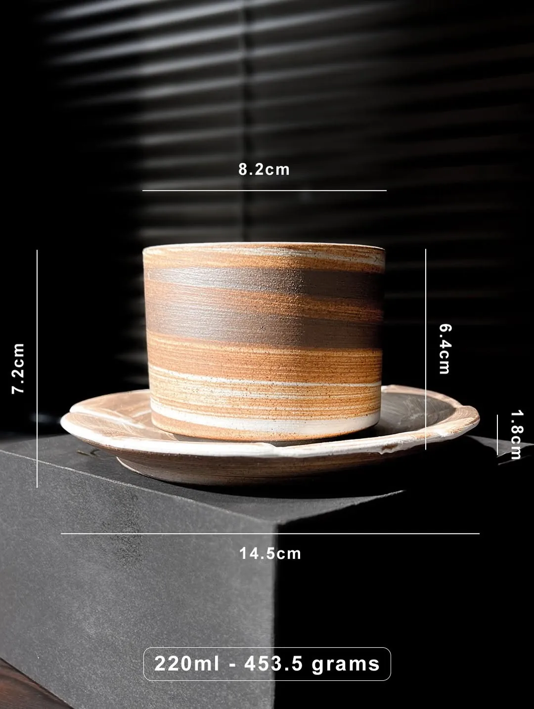 Brown Stone Cup (Earthy) - Ceramic - Luxury Handmade