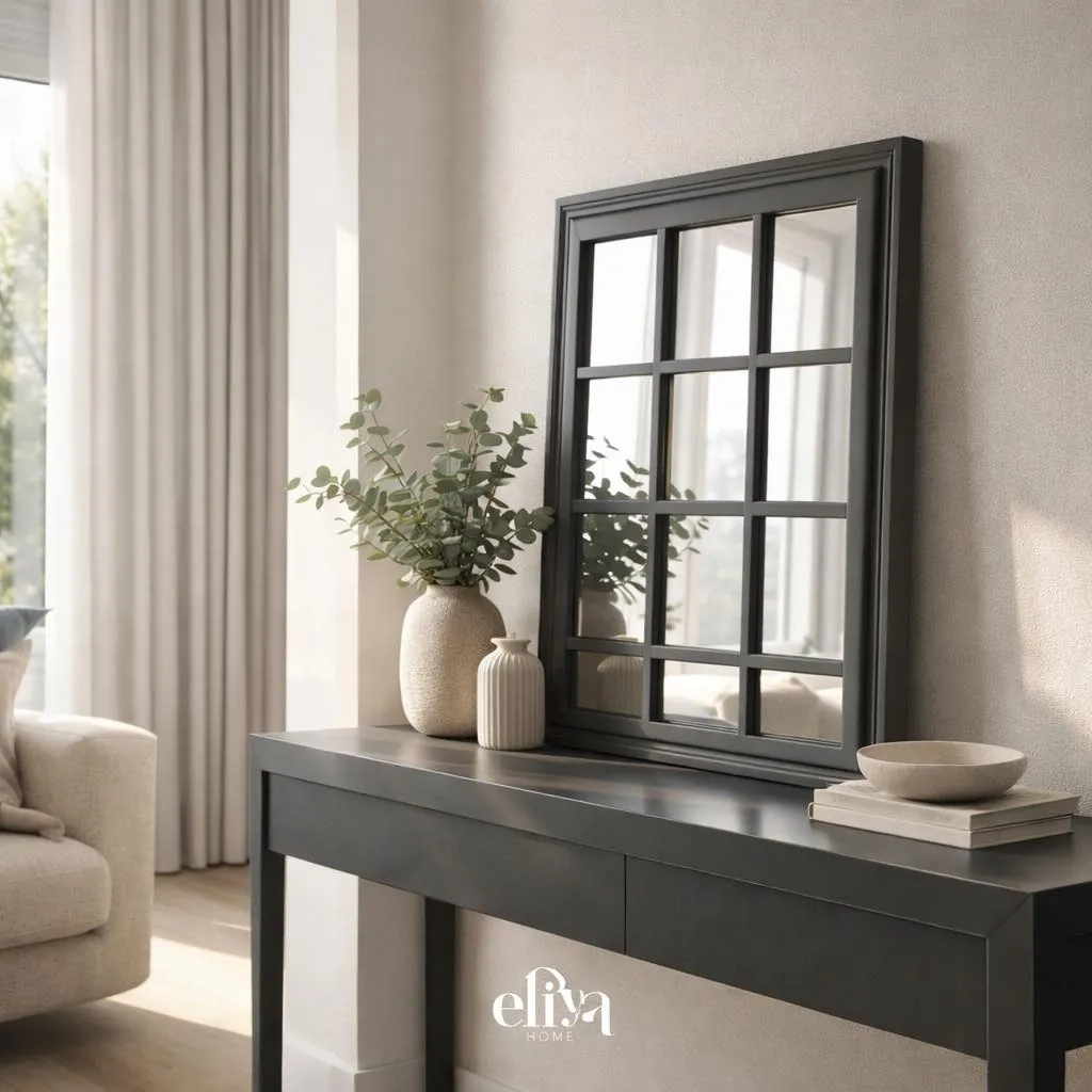 Elegant Arched Window-Style Decor Mirror