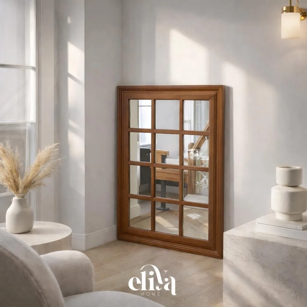 Elegant Arched Window-Style Decor Mirror