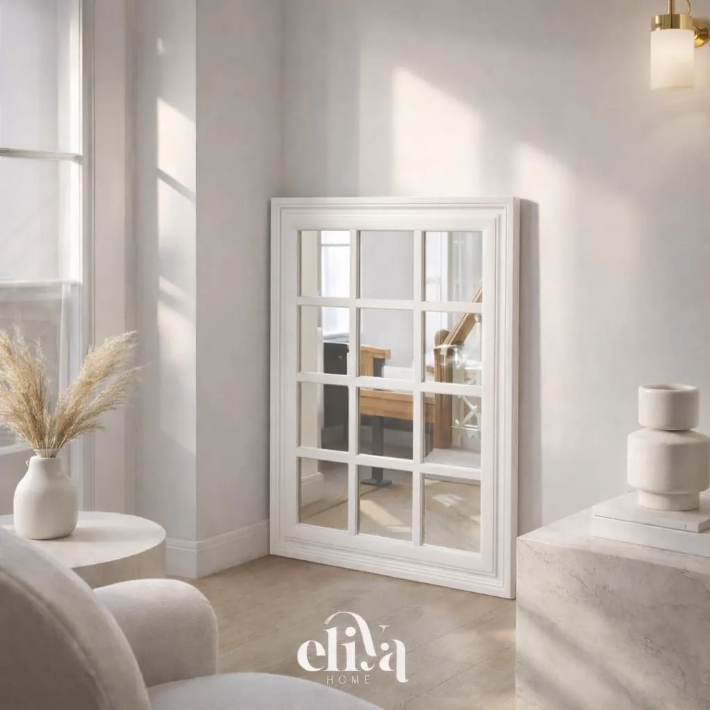 Elegant Arched Window-Style Decor Mirror