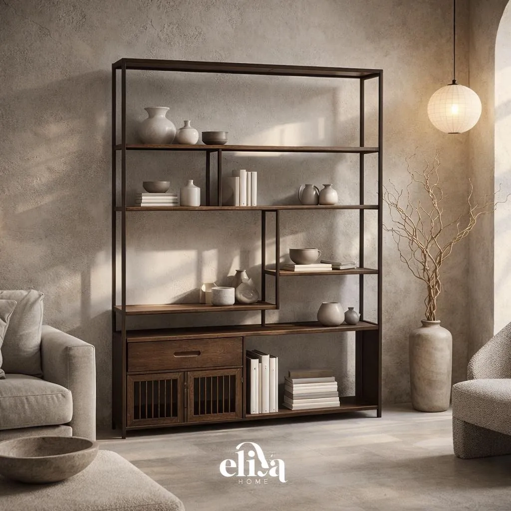 Bamboo Wood Bookshelf