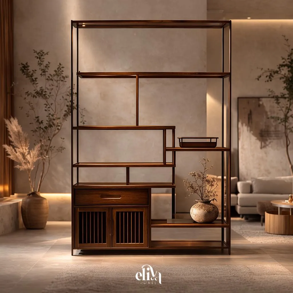 Bamboo Wood Bookshelf
