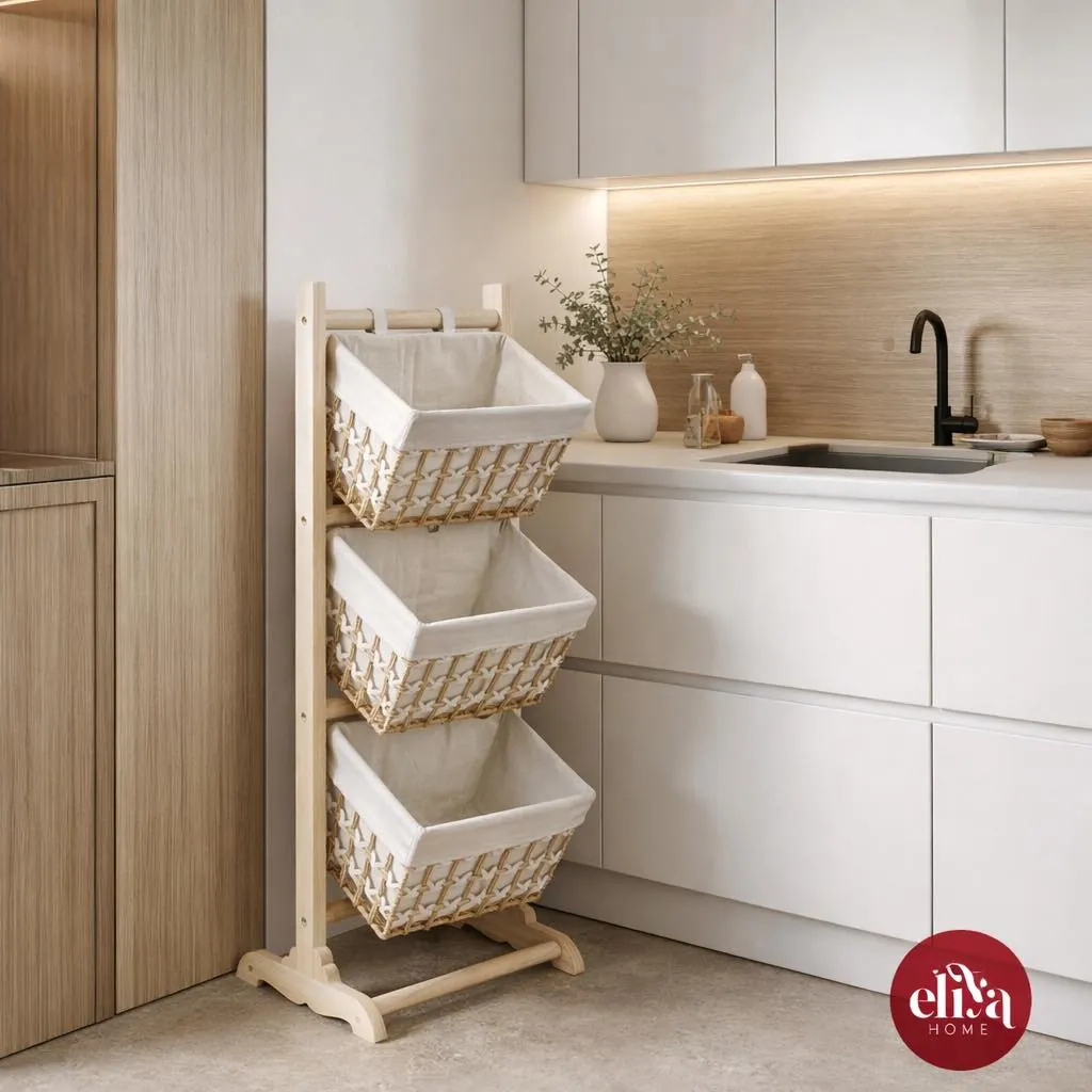 Wooden Vegetable Basket (3 Tiers)