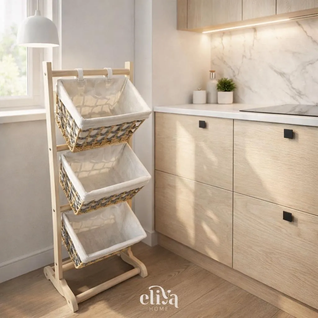 Wooden Vegetable Basket (3 Tiers)