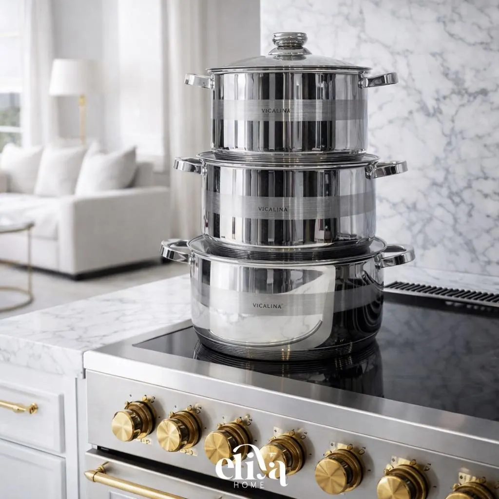 Triple Stainless Steel Pot Set