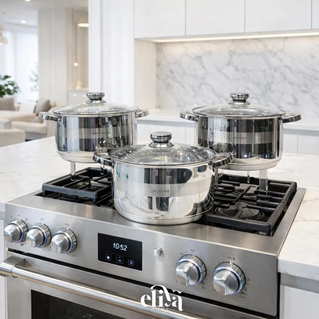 Triple Stainless Steel Pot Set