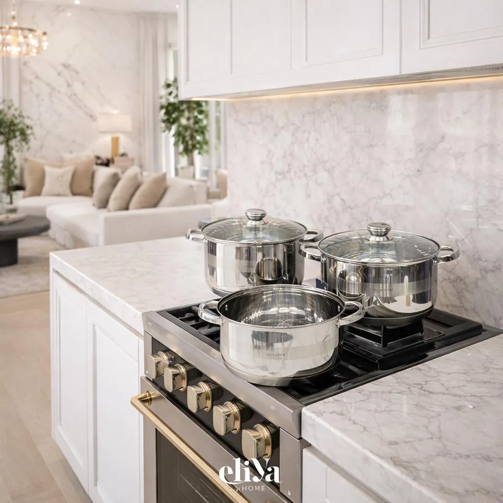 Triple Stainless Steel Pot Set