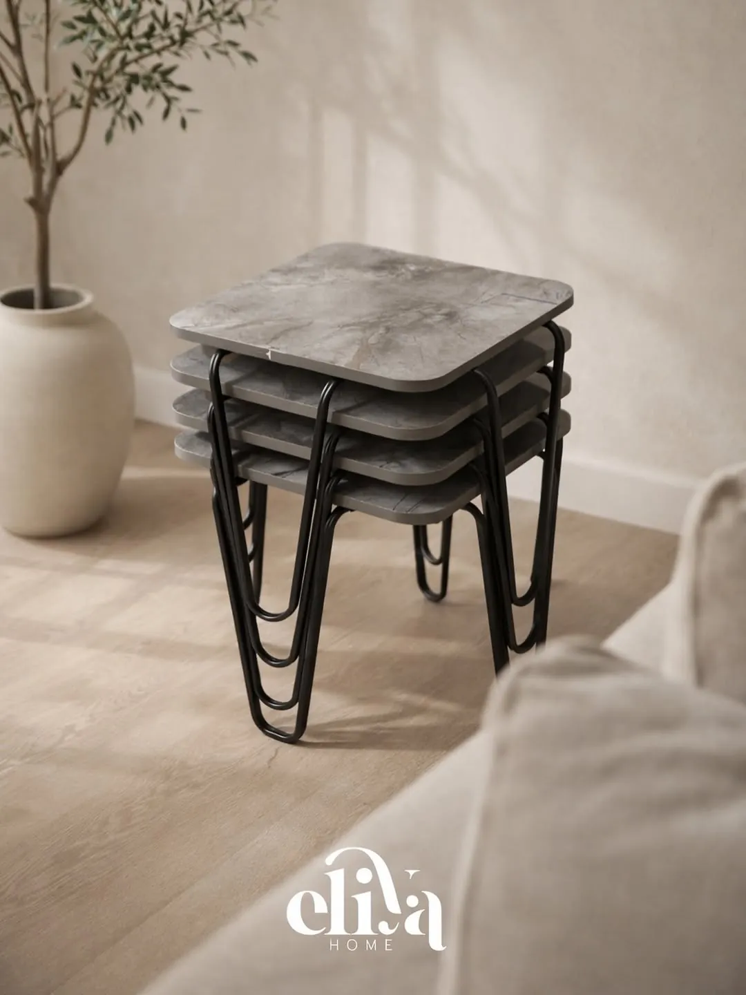 Luxury Square Table Set (4 Pieces)