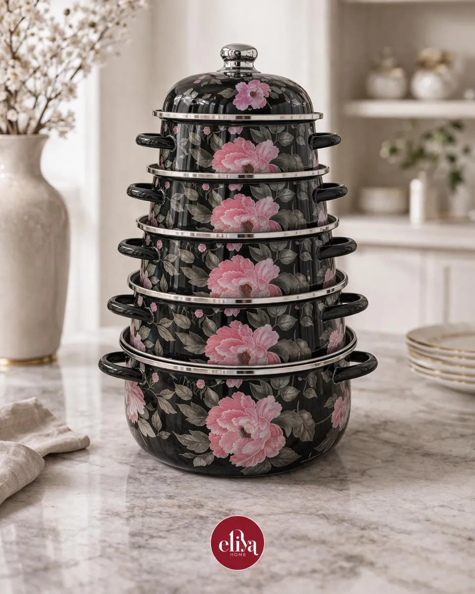 5-Piece Heavy Duty Metal Pot Set