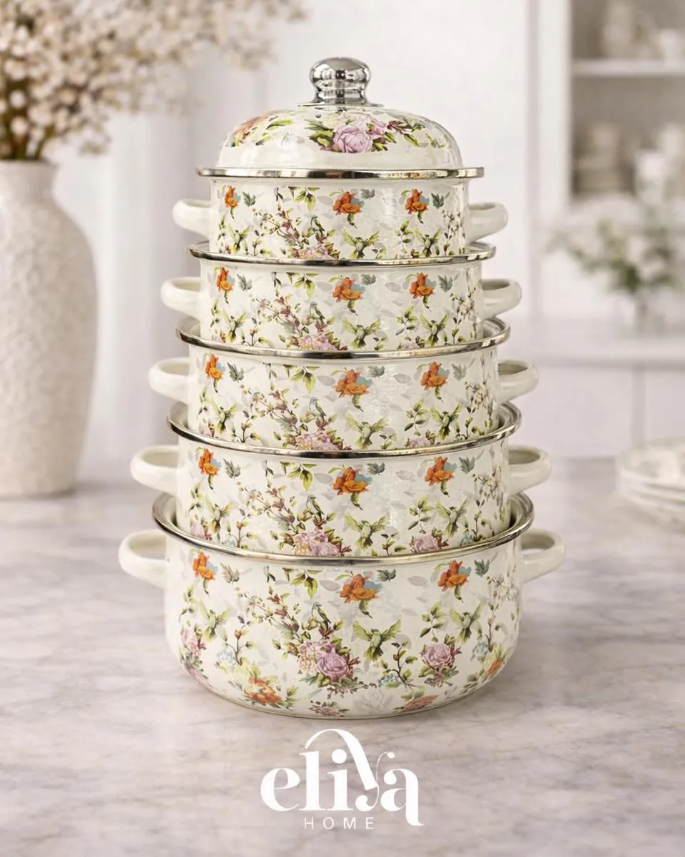 5-Piece Heavy Duty Metal Pot Set