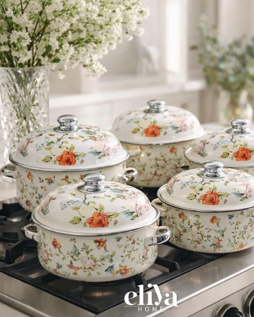 5-Piece Heavy Duty Metal Pot Set
