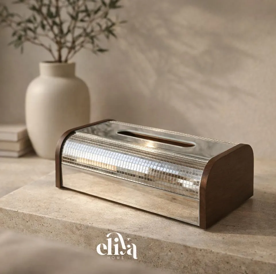Crystal Tissue Holder and Tray Set