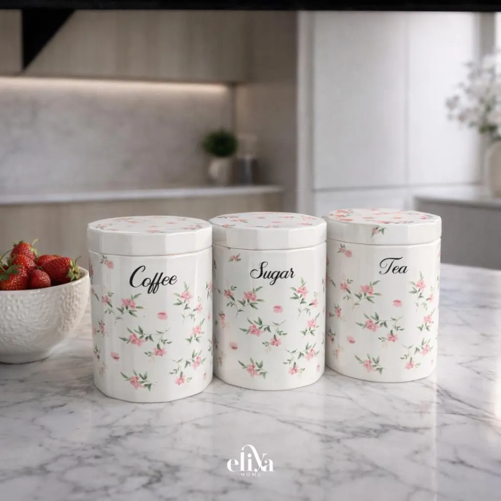 Luxury Triple Porcelain Sugar Bowl Set