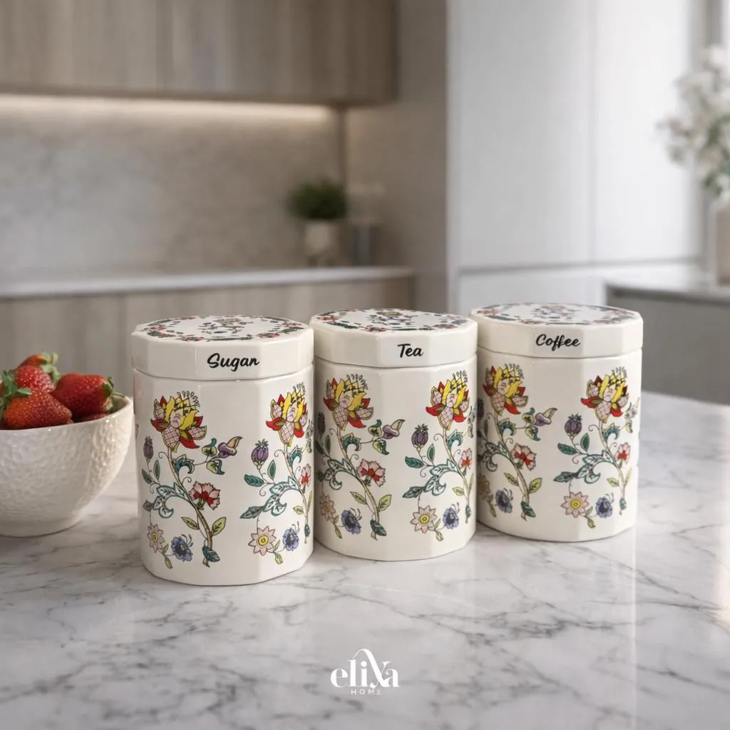 Luxury Triple Porcelain Sugar Bowl Set