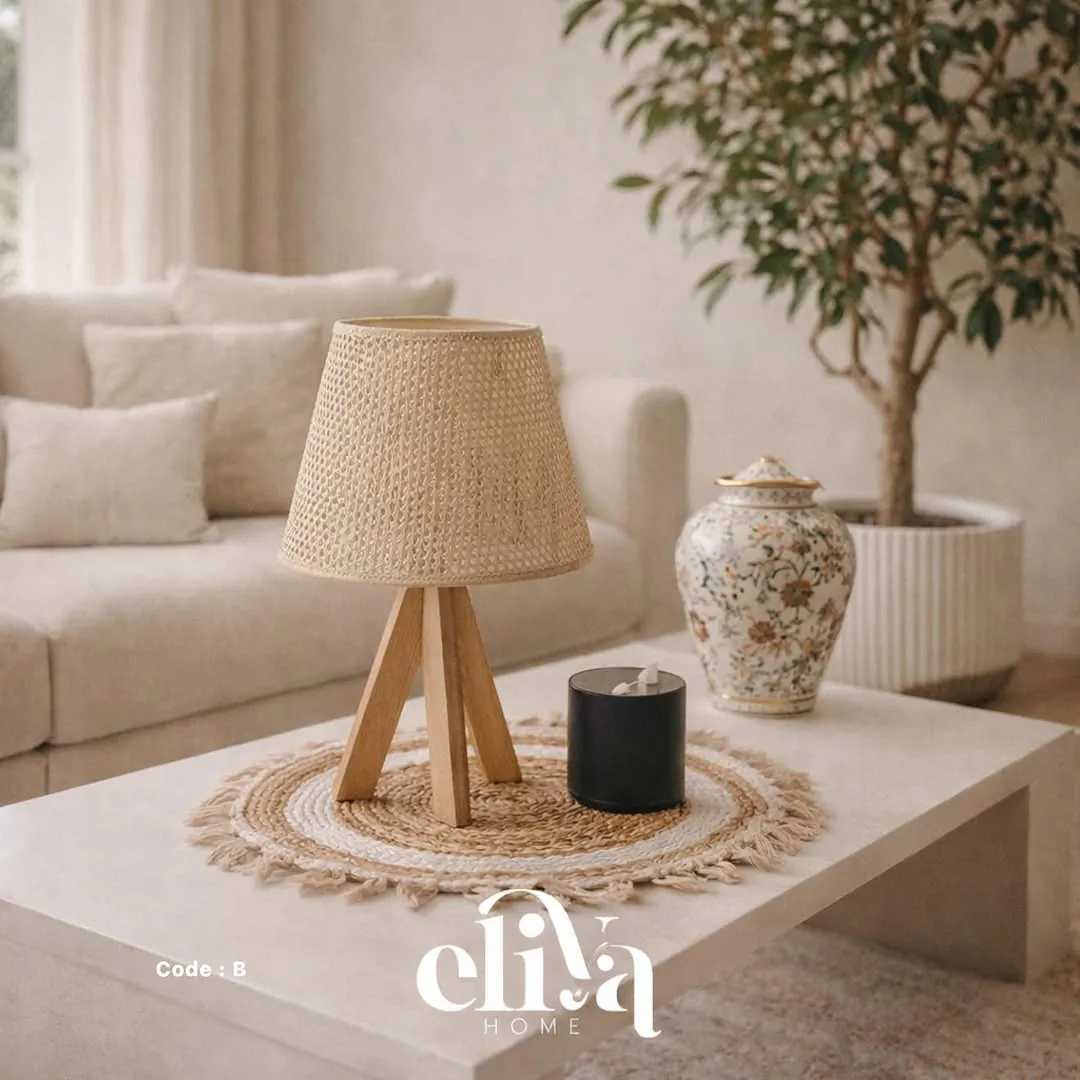 Bamboo and Rattan Table Lamp