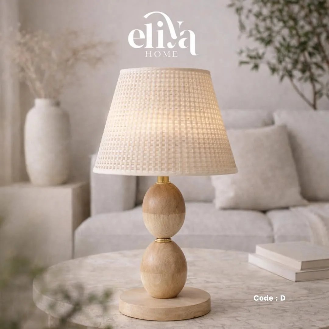 Bamboo and Rattan Table Lamp