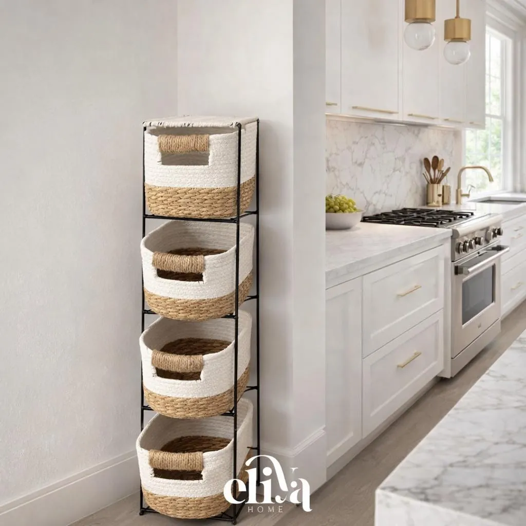 Elegant Vegetable Basket Stand