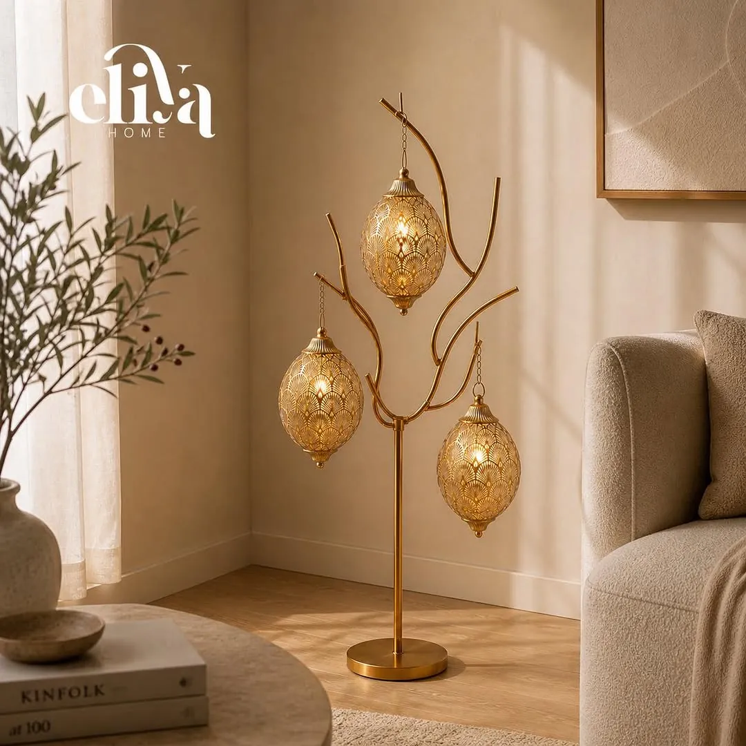 Chrome Iron Lantern Lamp