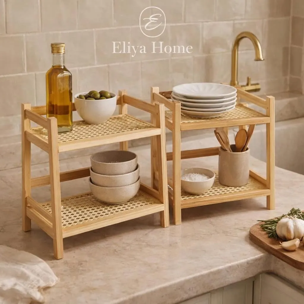 Bamboo Wooden Kitchen Spice Stand
