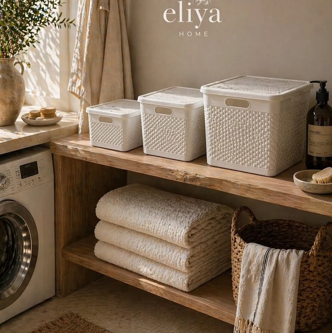 Three-Piece Reinforced Plastic Basket Set