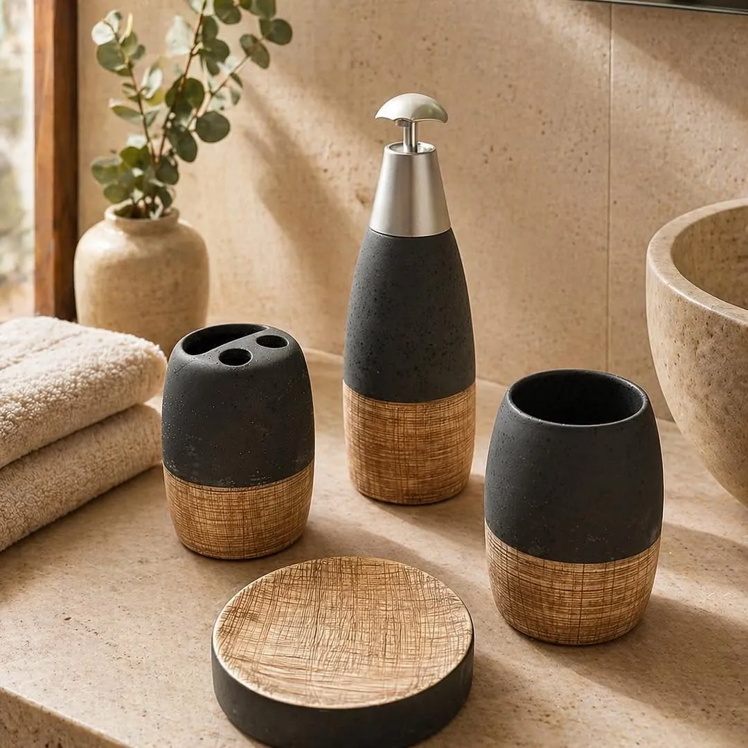Elegant Marble Ceramic Set