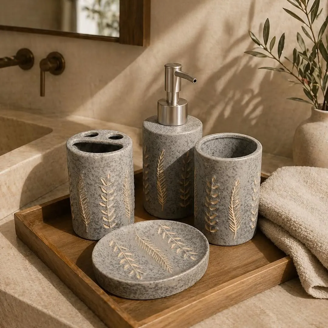 Elegant Marble Ceramic Set