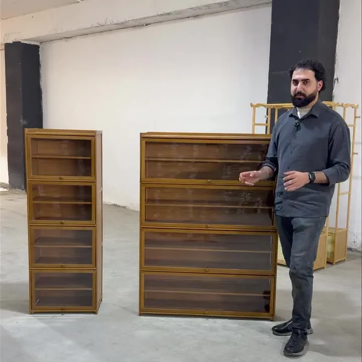 Wooden Tiered Showcase Cabinet
