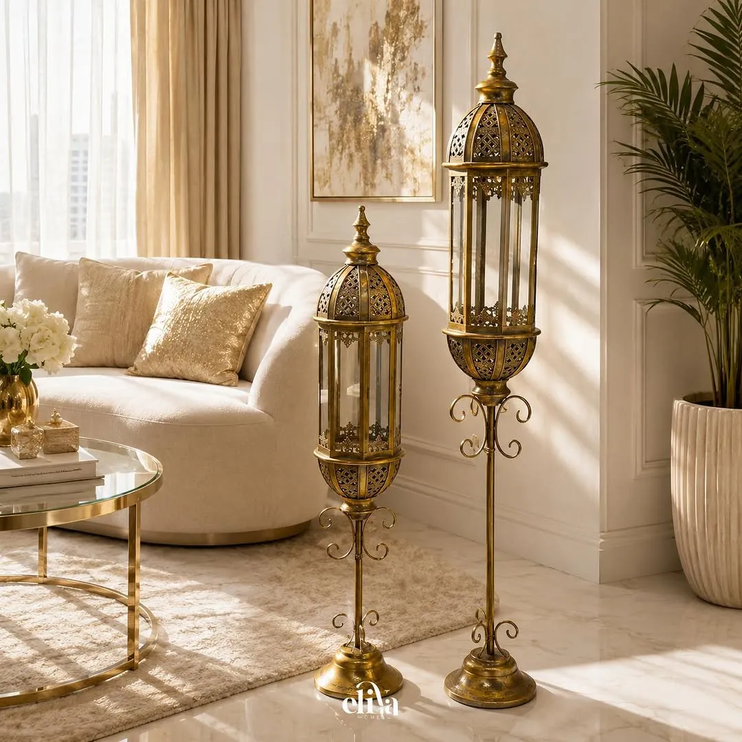 Chrome Copper Lantern Lamp