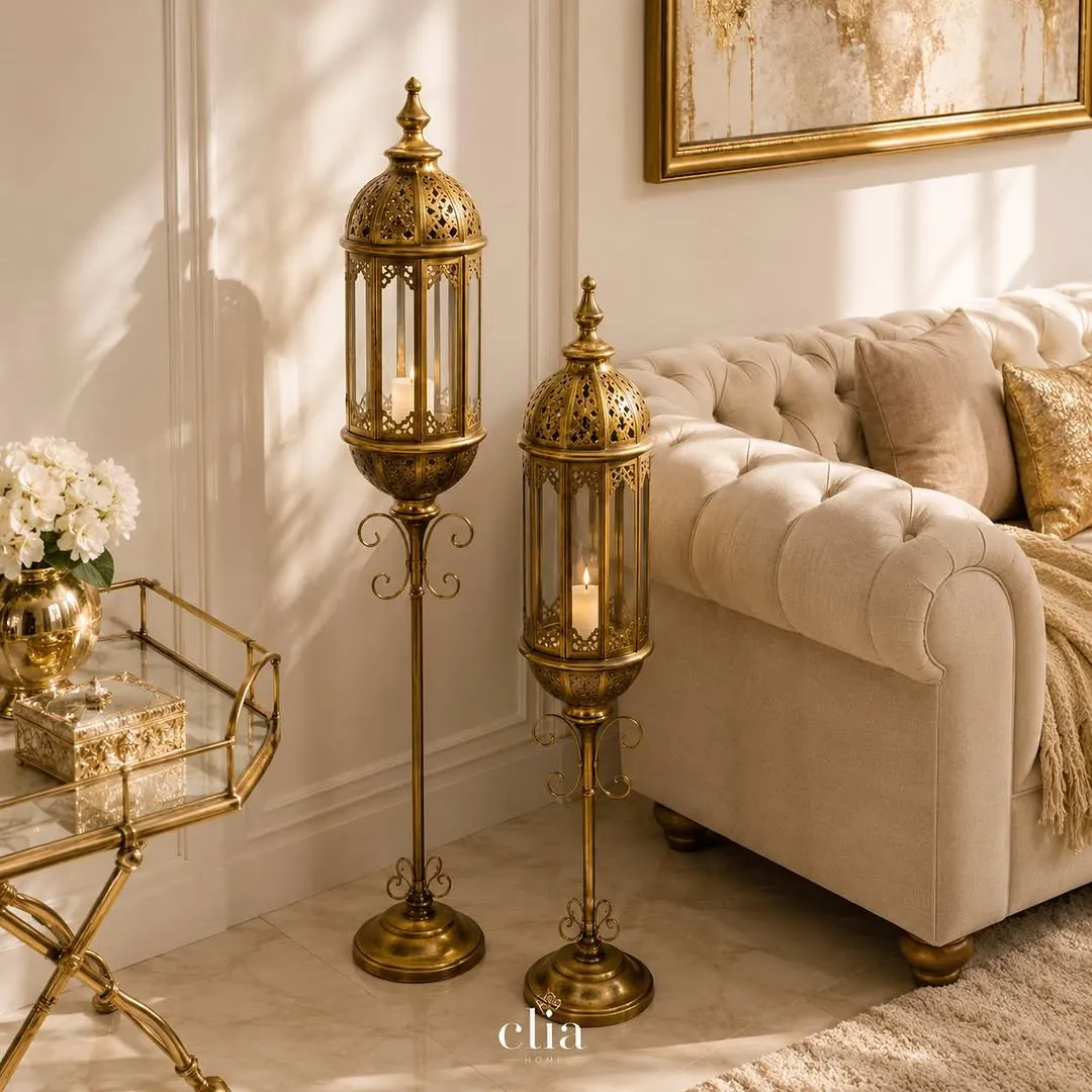 Chrome Copper Lantern Lamp