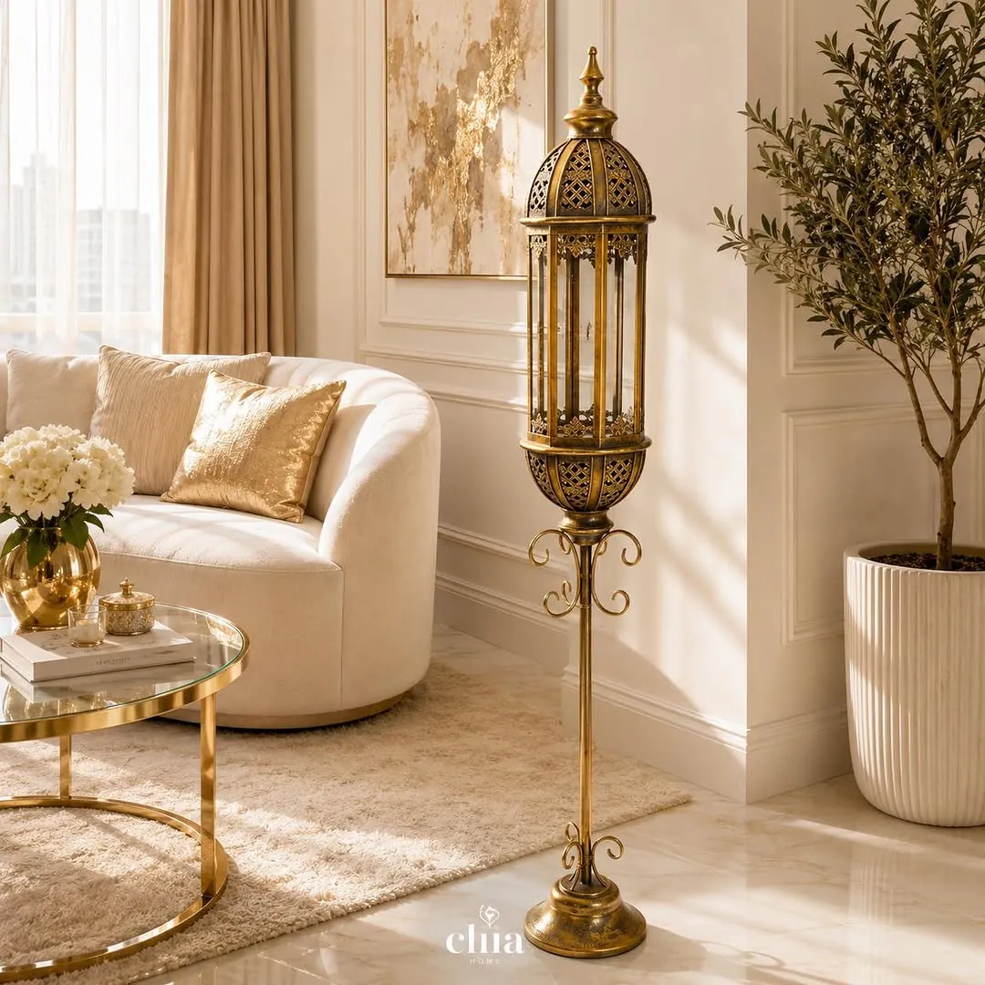 Chrome Copper Lantern Lamp