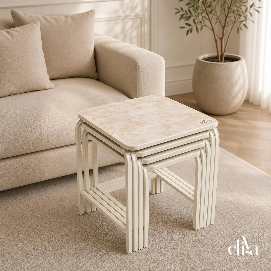 Elegant Rectangular Four-Piece Nesting Table Set