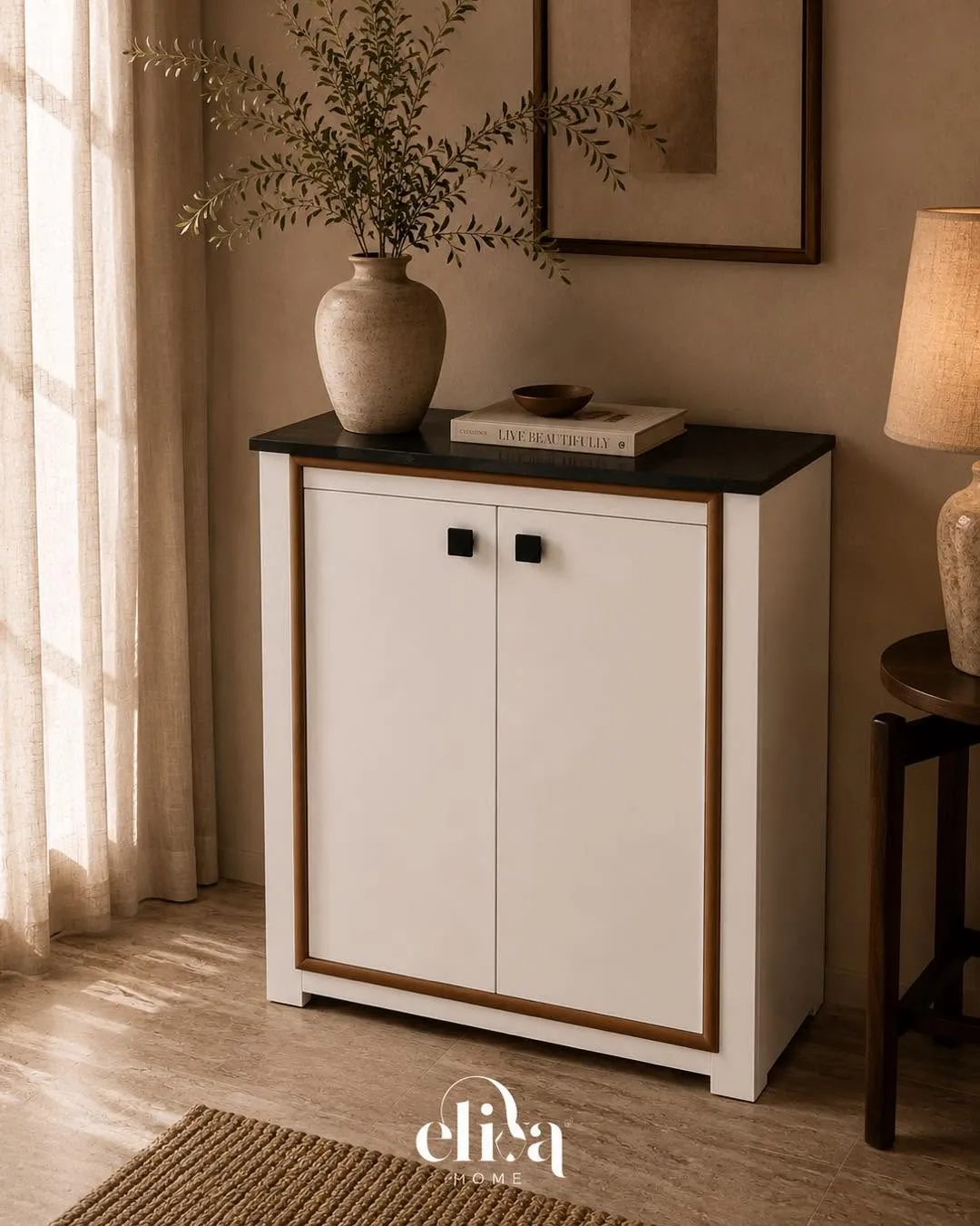 Elegant 3-Tier Wooden Shoe Rack