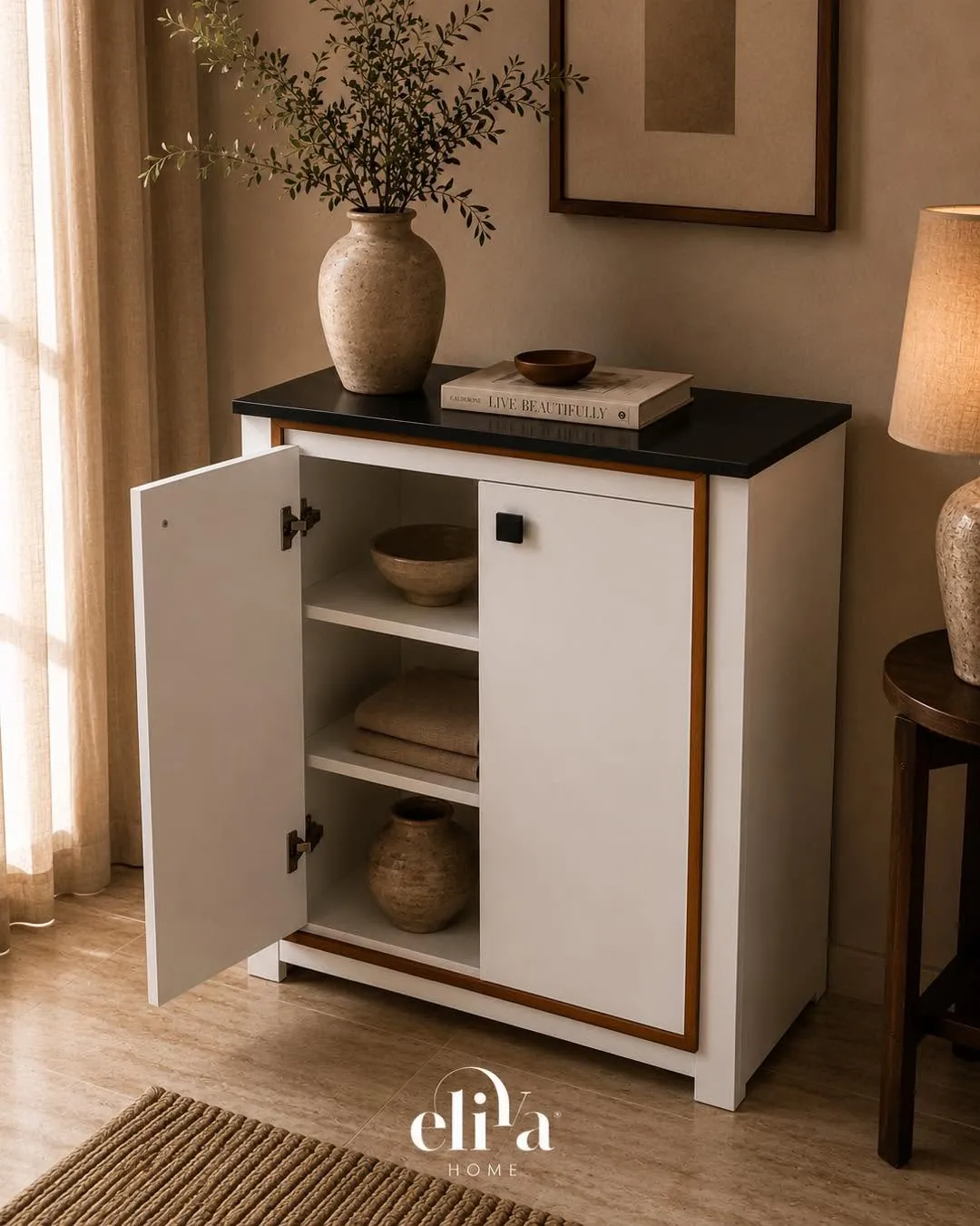 Elegant 3-Tier Wooden Shoe Rack