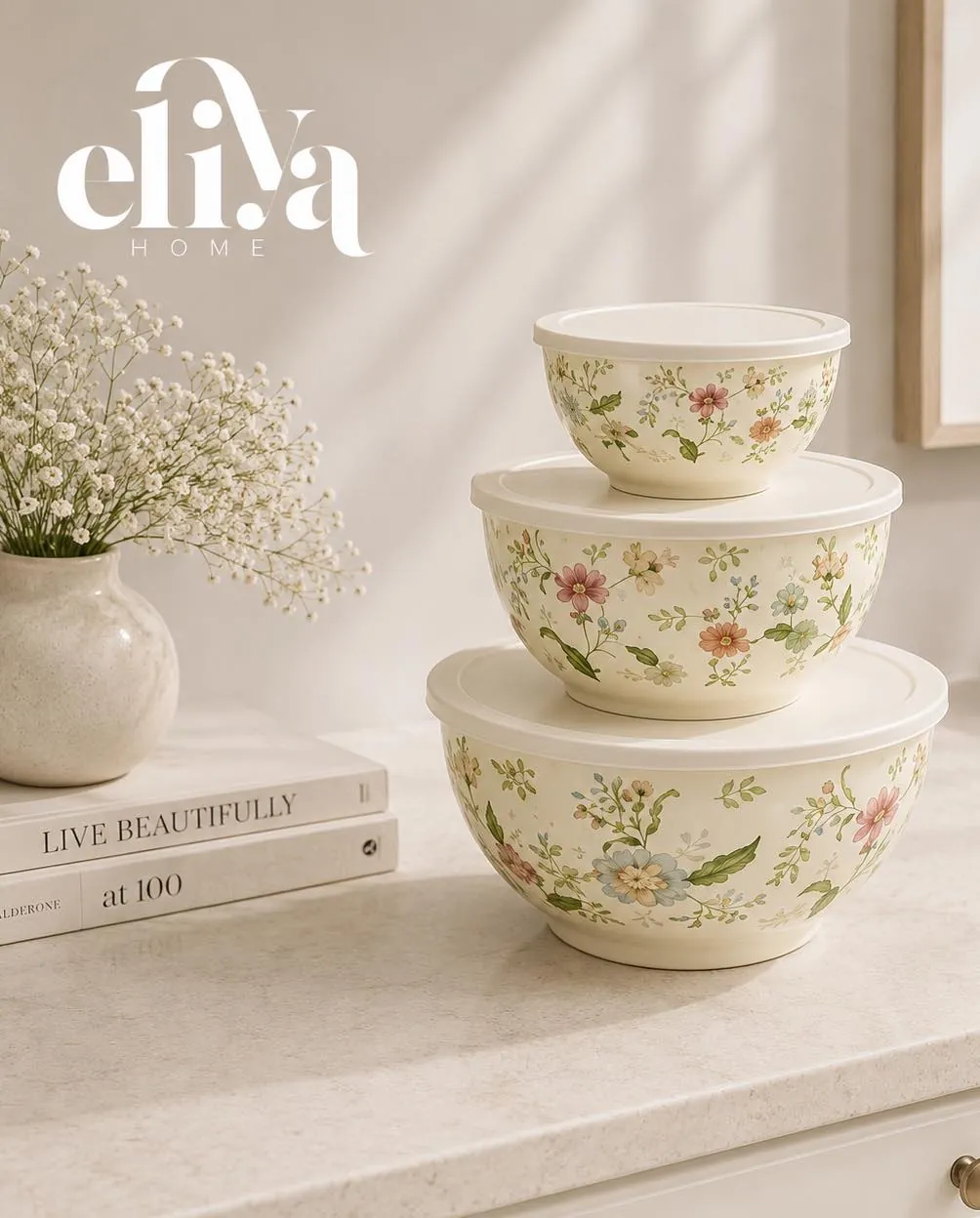 Ginko Metal Container Set with Plastic Lids