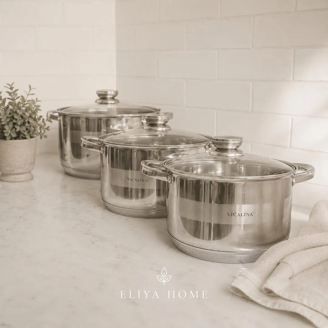 Stainless Steel Pot Set (3 Pieces)
