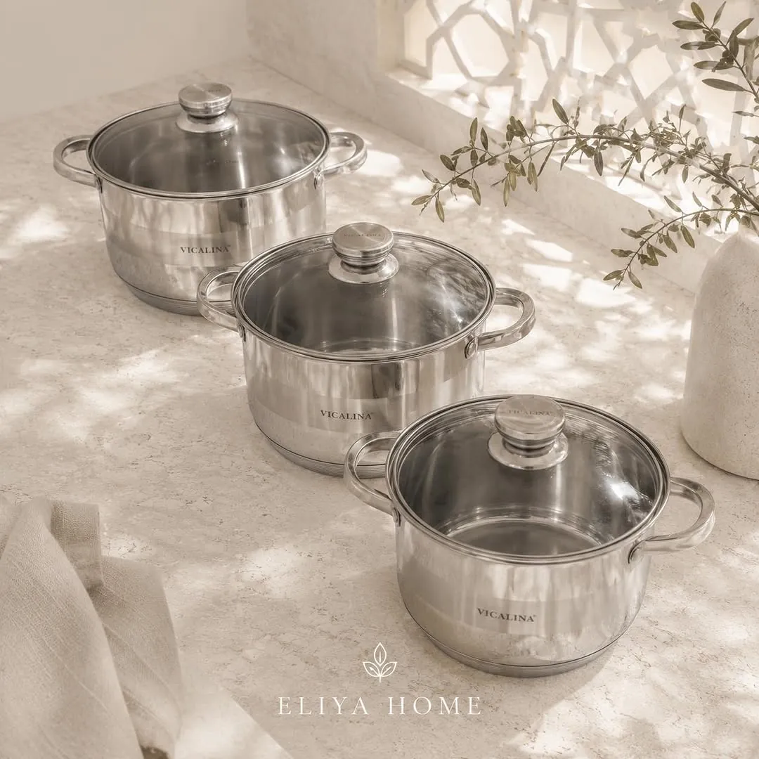 Stainless Steel Pot Set (3 Pieces)
