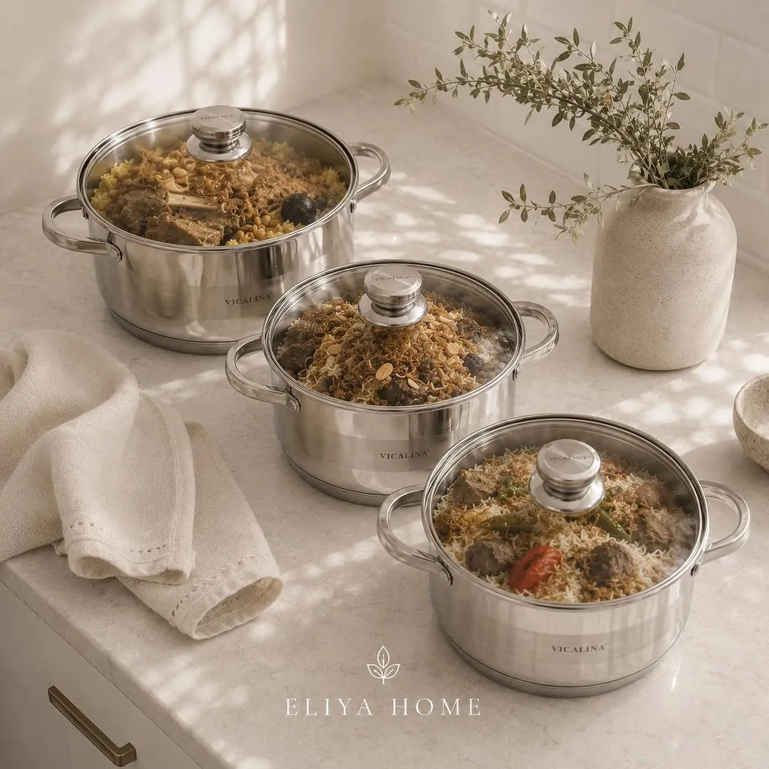 Stainless Steel Pot Set (3 Pieces)