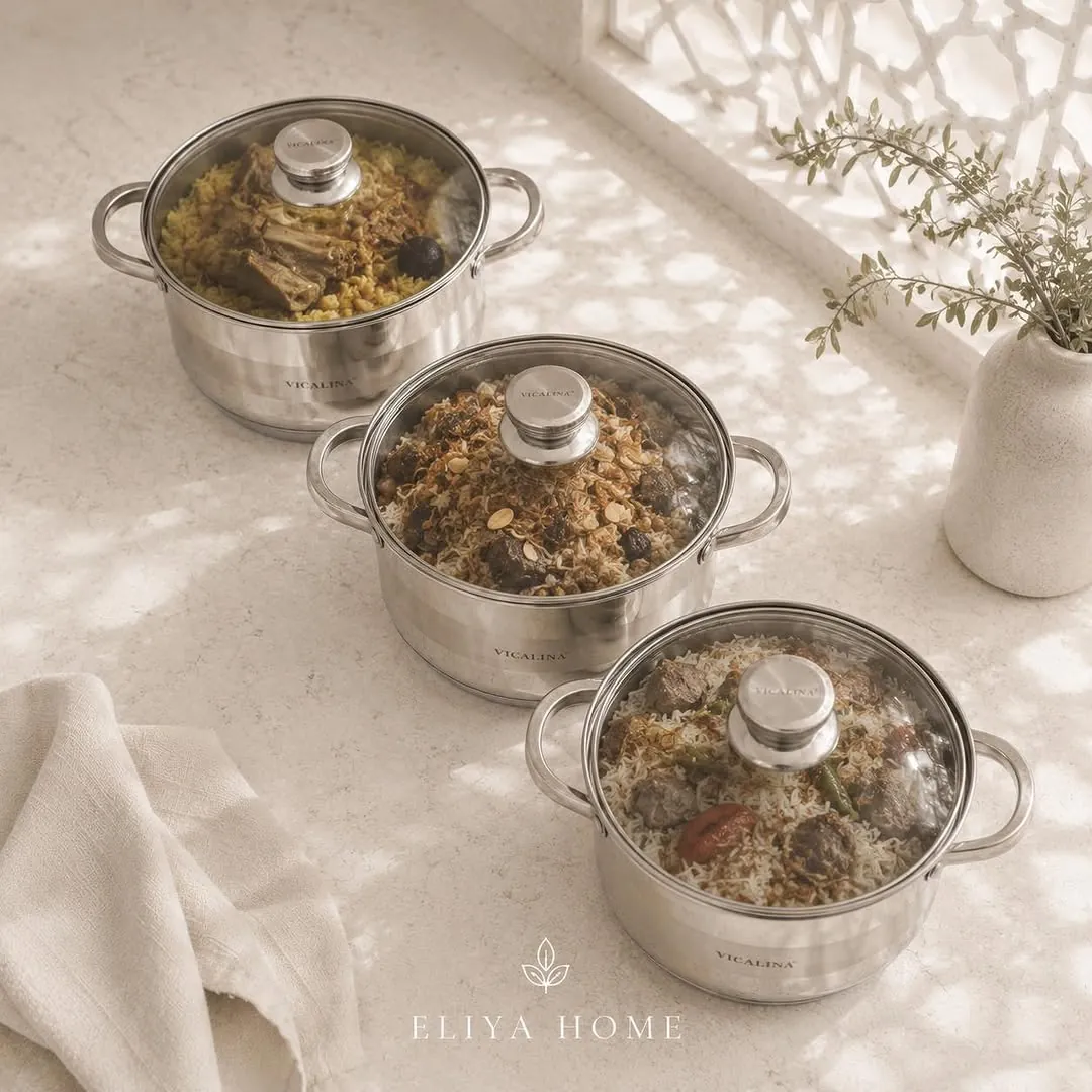 Stainless Steel Pot Set (3 Pieces)