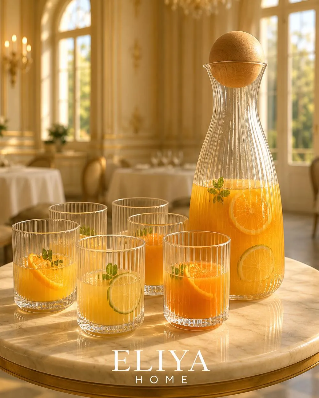 Sراحی Set with 6 Glass Cups
