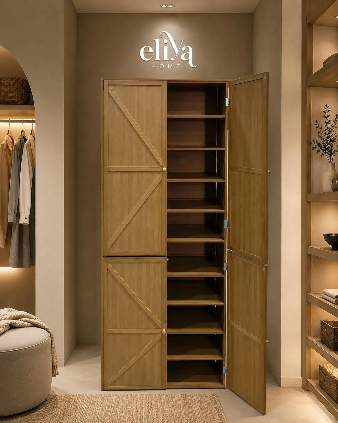 9-Tier Bamboo Cabinet