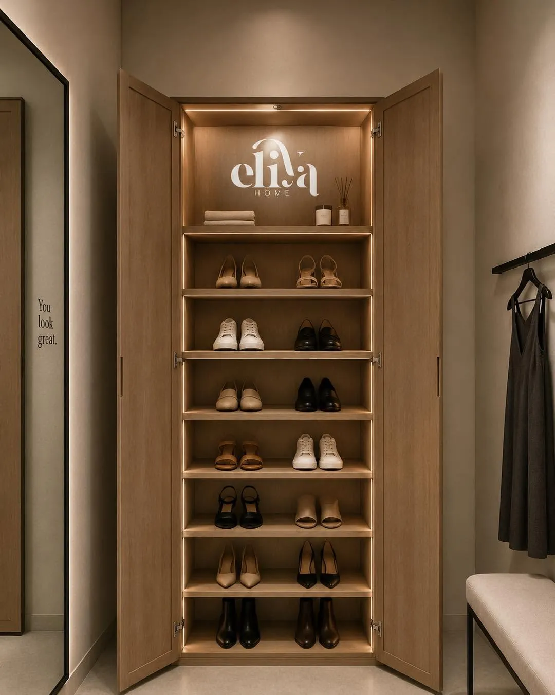 9-Tier Bamboo Cabinet