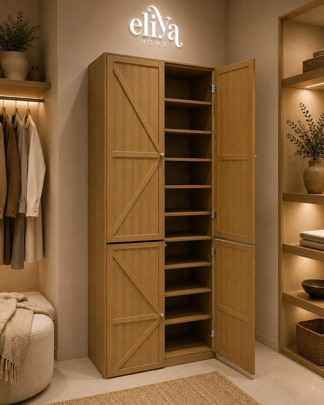 9-Tier Bamboo Cabinet