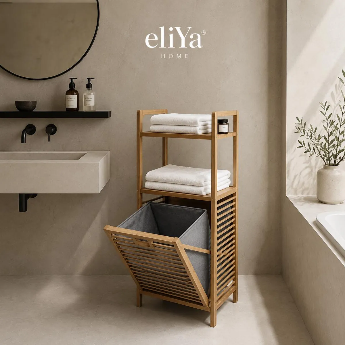 Bamboo Wood Washing Machine Stand