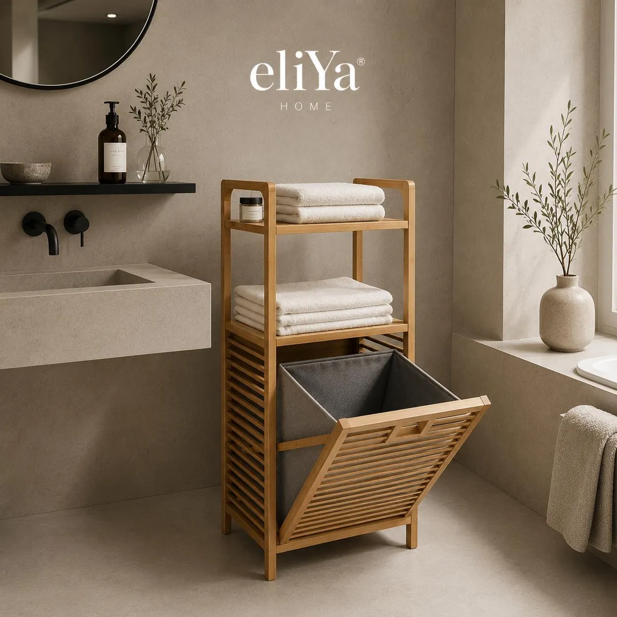 Bamboo Wood Washing Machine Stand