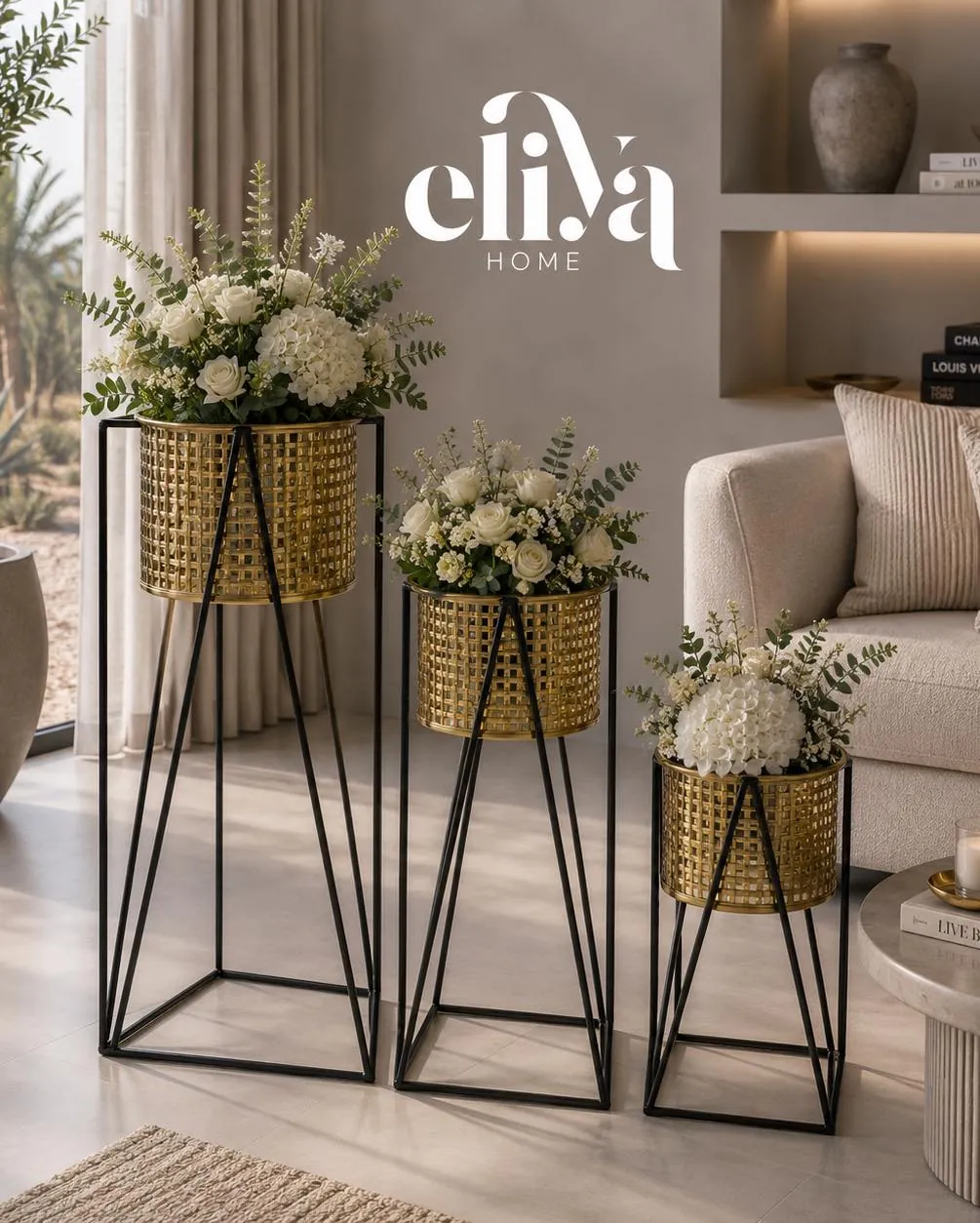 Luxury Metal Cushion Set (3 Pieces)
